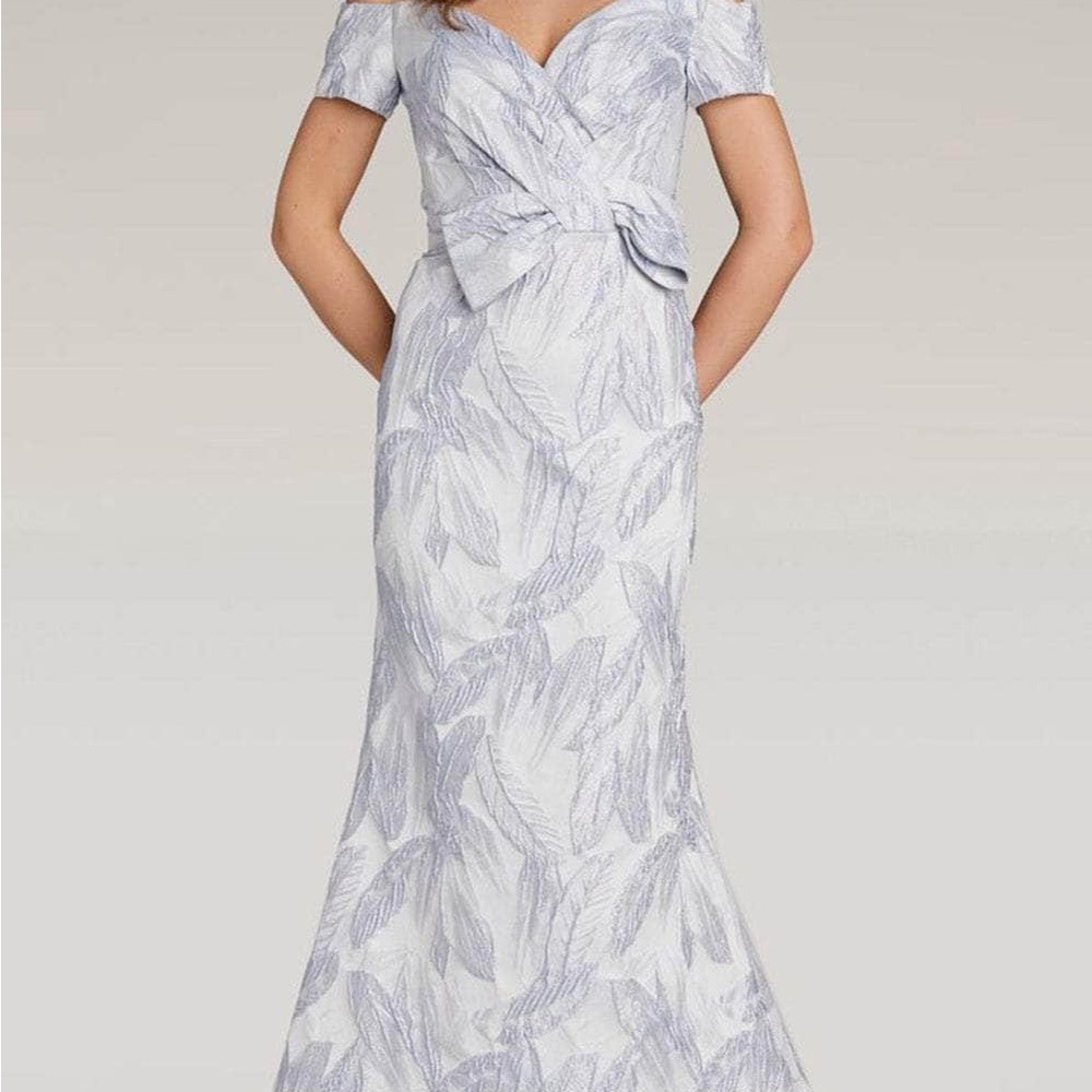 Terani Couture Light Blue Off the Shoulder Gown